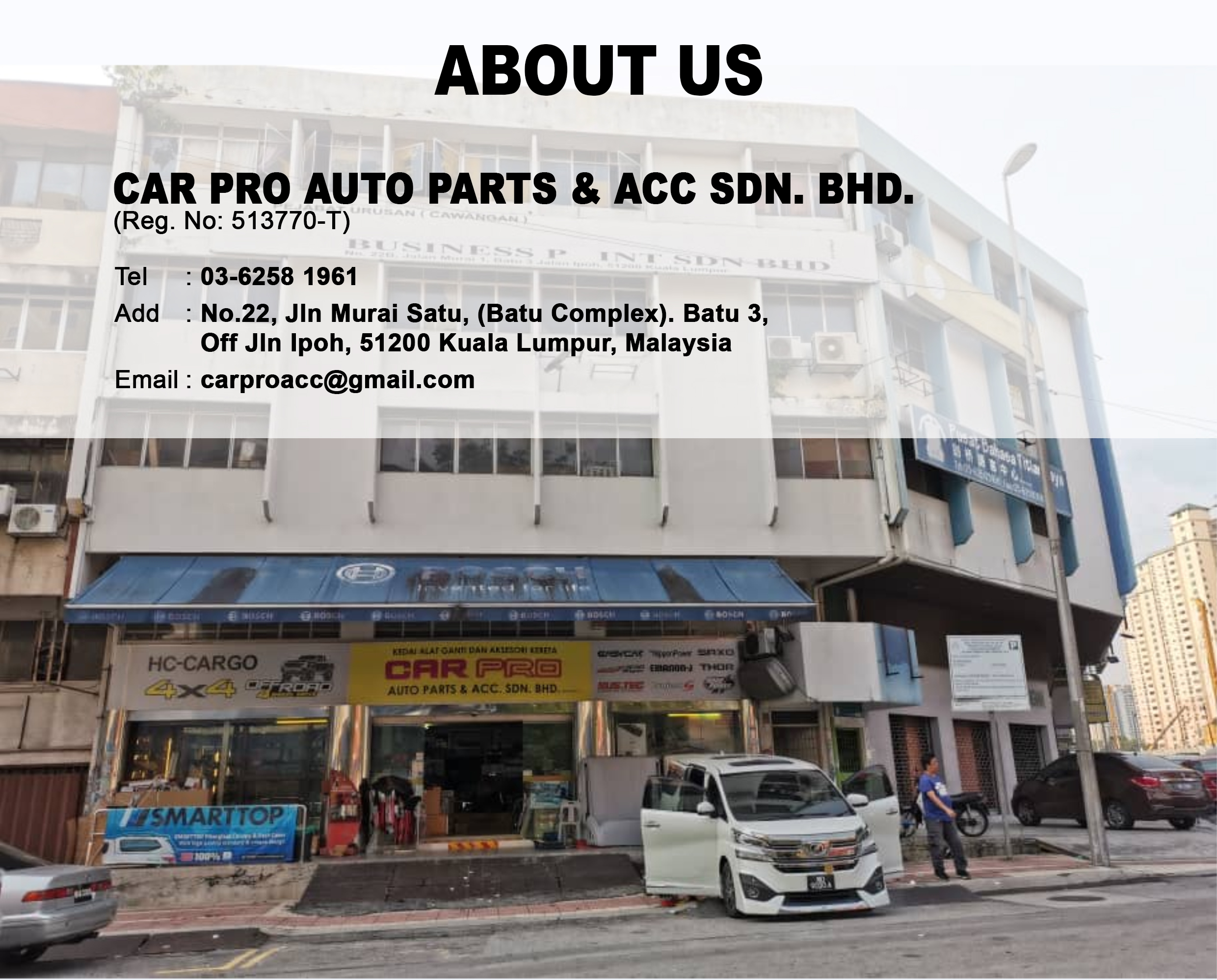 CAR PRO AUTO PARTS & ACCESSORIES SDN. BHD  About Us
